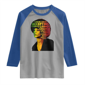 Angela Davis Inspirational Quote Raglan Shirt Black History Month Afro Woman Activist TS10 Sport Gray Royal Print Your Wear