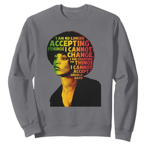 Angela Davis Inspirational Quote Sweatshirt Black History Month Afro Woman Activist TS10 Charcoal Print Your Wear