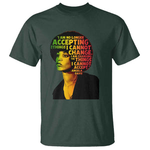 Angela Davis Inspirational Quote T Shirt Black History Month Afro Woman Activist TS10 Dark Forest Green Print Your Wear