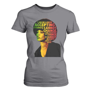 Angela Davis Inspirational Quote T Shirt For Women Black History Month Afro Woman Activist TS10 Charcoal Print Your Wear
