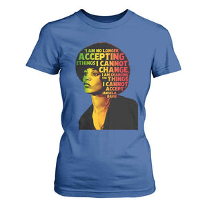 Angela Davis Inspirational Quote T Shirt For Women Black History Month Afro Woman Activist TS10 Royal Blue Print Your Wear