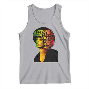 Angela Davis Inspirational Quote Tank Top Black History Month Afro Woman Activist TS10 Athletic Heather Print Your Wear