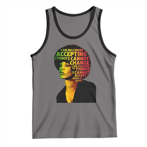 Angela Davis Inspirational Quote Tank Top Black History Month Afro Woman Activist TS10 Deep Heather Black Print Your Wear