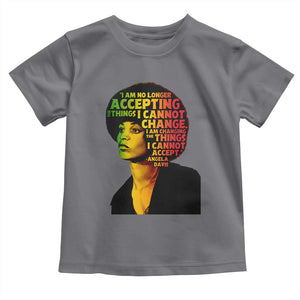 Angela Davis Inspirational Quote Toddler T Shirt Black History Month Afro Woman Activist TS10 Charcoal Print Your Wear