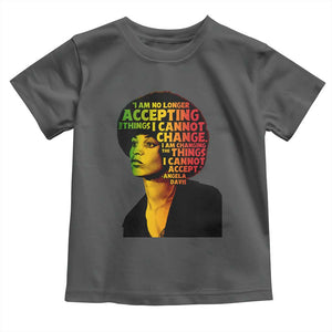 Angela Davis Inspirational Quote Toddler T Shirt Black History Month Afro Woman Activist TS10 Dark Heather Print Your Wear