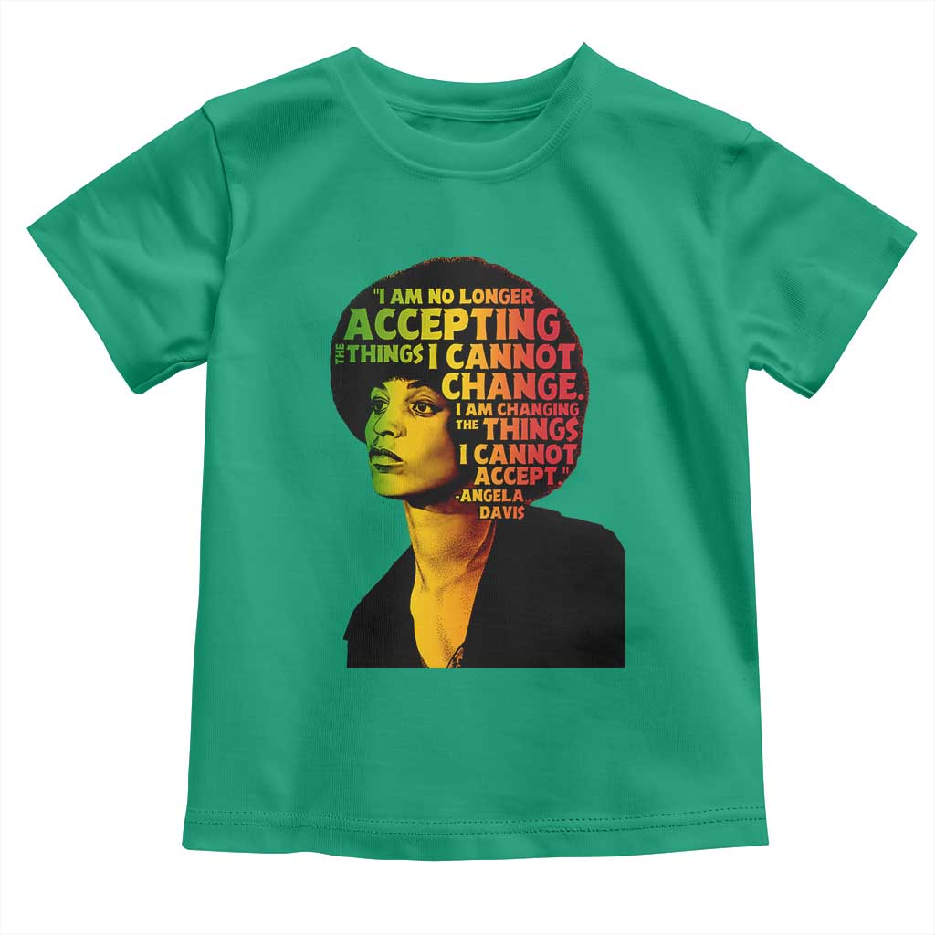 Angela Davis Inspirational Quote Toddler T Shirt Black History Month Afro Woman Activist TS10 Irish Green Print Your Wear