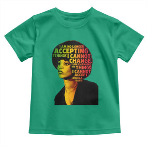 Angela Davis Inspirational Quote Toddler T Shirt Black History Month Afro Woman Activist TS10 Irish Green Print Your Wear