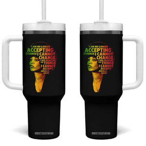 Angela Davis Inspirational Quote Tumbler With Handle Black History Month Afro Woman Activist TS10 One Size: 40 oz Black Print Your Wear