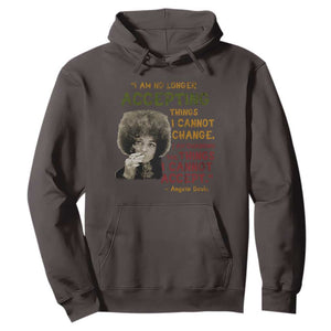 Black History Month Angela Davis Hoodie Black Panther Party Feminist Human Rights Inspirational Quote TS10 Dark Chocolate Print Your Wear