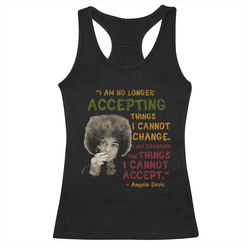 Black History Month Angela Davis Racerback Tank Top Black Panther Party Feminist Human Rights Inspirational Quote TS10 Black Print Your Wear