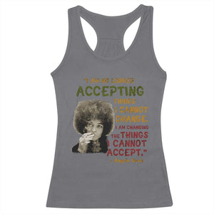 Black History Month Angela Davis Racerback Tank Top Black Panther Party Feminist Human Rights Inspirational Quote TS10 Charcoal Print Your Wear