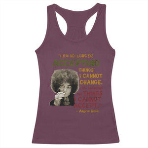 Black History Month Angela Davis Racerback Tank Top Black Panther Party Feminist Human Rights Inspirational Quote TS10 Maroon Print Your Wear