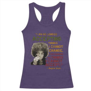 Black History Month Angela Davis Racerback Tank Top Black Panther Party Feminist Human Rights Inspirational Quote TS10 Purple Print Your Wear