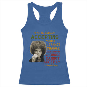 Black History Month Angela Davis Racerback Tank Top Black Panther Party Feminist Human Rights Inspirational Quote TS10 Royal Blue Print Your Wear