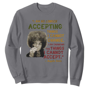 Black History Month Angela Davis Sweatshirt Black Panther Party Feminist Human Rights Inspirational Quote TS10 Charcoal Print Your Wear