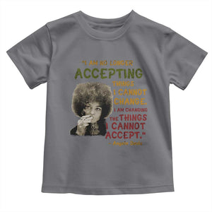 Black History Month Angela Davis Toddler T Shirt Black Panther Party Feminist Human Rights Inspirational Quote TS10 Charcoal Print Your Wear