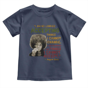 Black History Month Angela Davis Toddler T Shirt Black Panther Party Feminist Human Rights Inspirational Quote TS10 Navy Print Your Wear