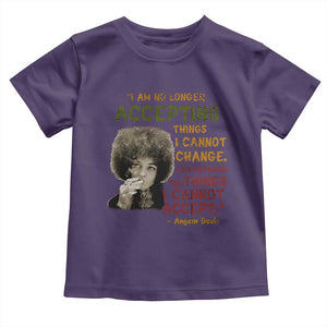 Black History Month Angela Davis Toddler T Shirt Black Panther Party Feminist Human Rights Inspirational Quote TS10 Purple Print Your Wear