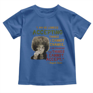 Black History Month Angela Davis Toddler T Shirt Black Panther Party Feminist Human Rights Inspirational Quote TS10 Royal Blue Print Your Wear