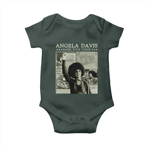 Black History Month Angela Davis Baby Onesie Raise Your Voice Feminist Human Rights TS10 Print Your Wear