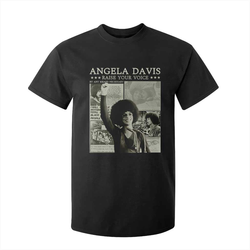 Black History Month Angela Davis T Shirt For Kid Raise Your Voice Feminist Human Rights TS10 Black Print Your Wear