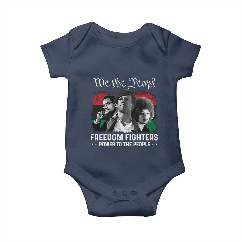 Vintage Black Panther Party Baby Onesie Huey P. Newton Malcolm X Angela Davis Black History TS10 Navy Print Your Wear