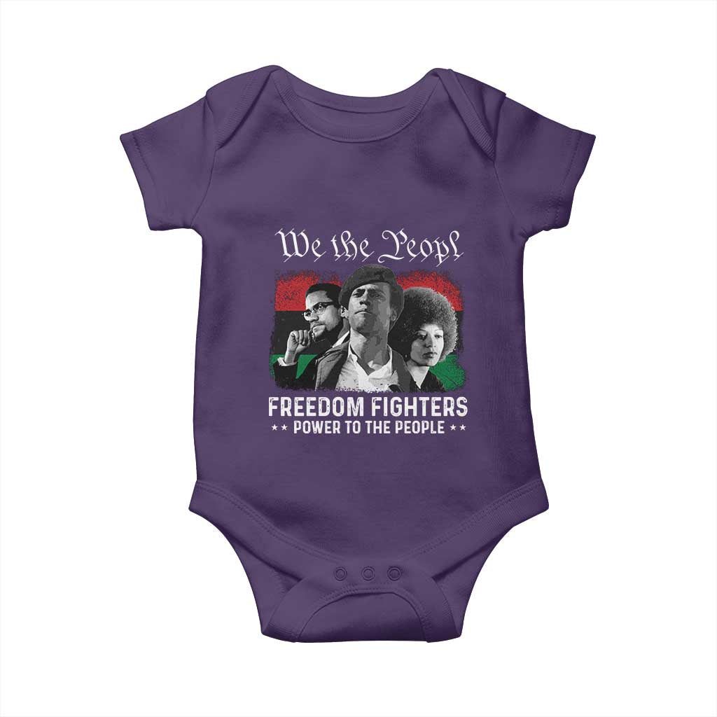 Vintage Black Panther Party Baby Onesie Huey P. Newton Malcolm X Angela Davis Black History TS10 Purple Print Your Wear
