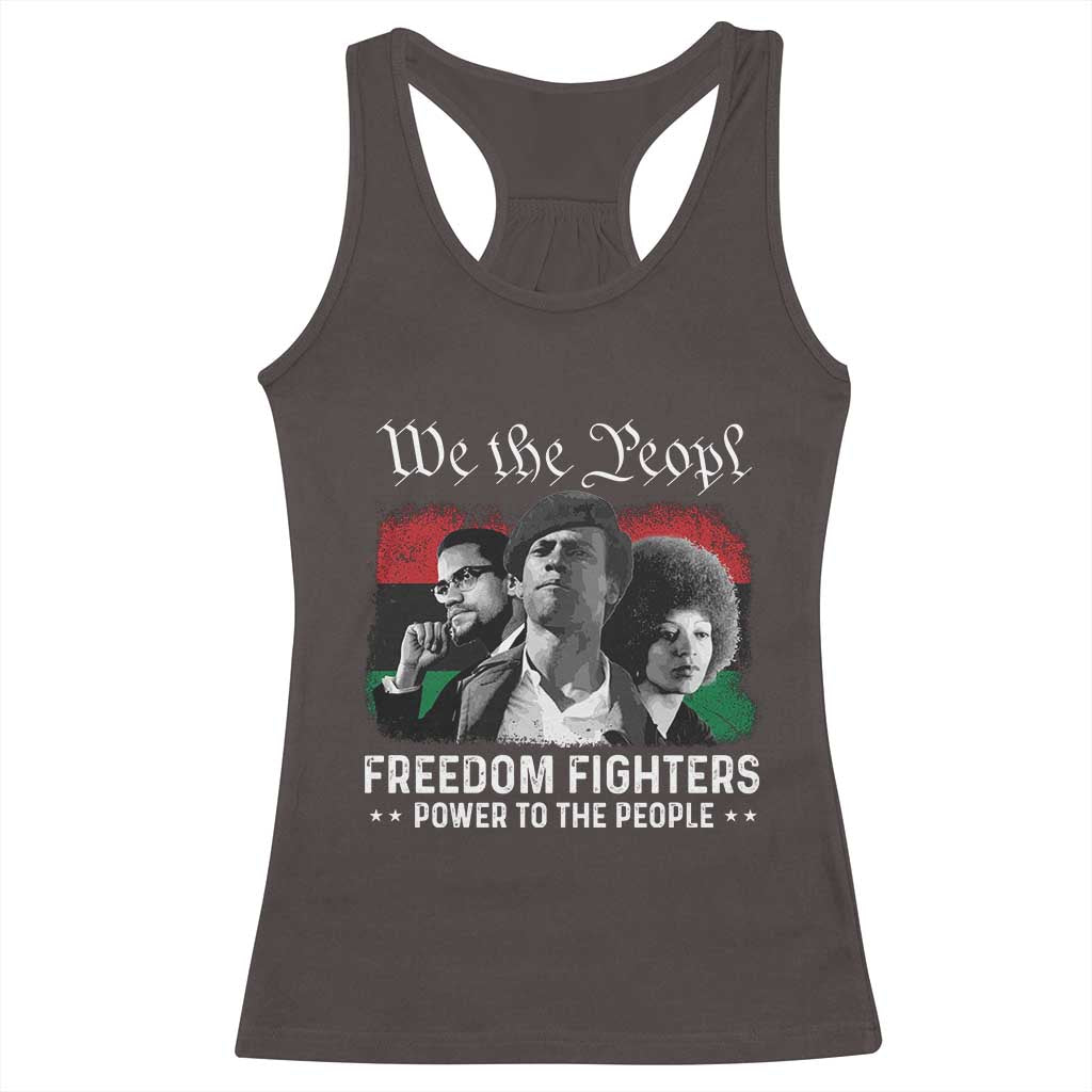 Vintage Black Panther Party Racerback Tank Top Huey P. Newton Malcolm X Angela Davis Black History TS10 Dark Chocolate Print Your Wear