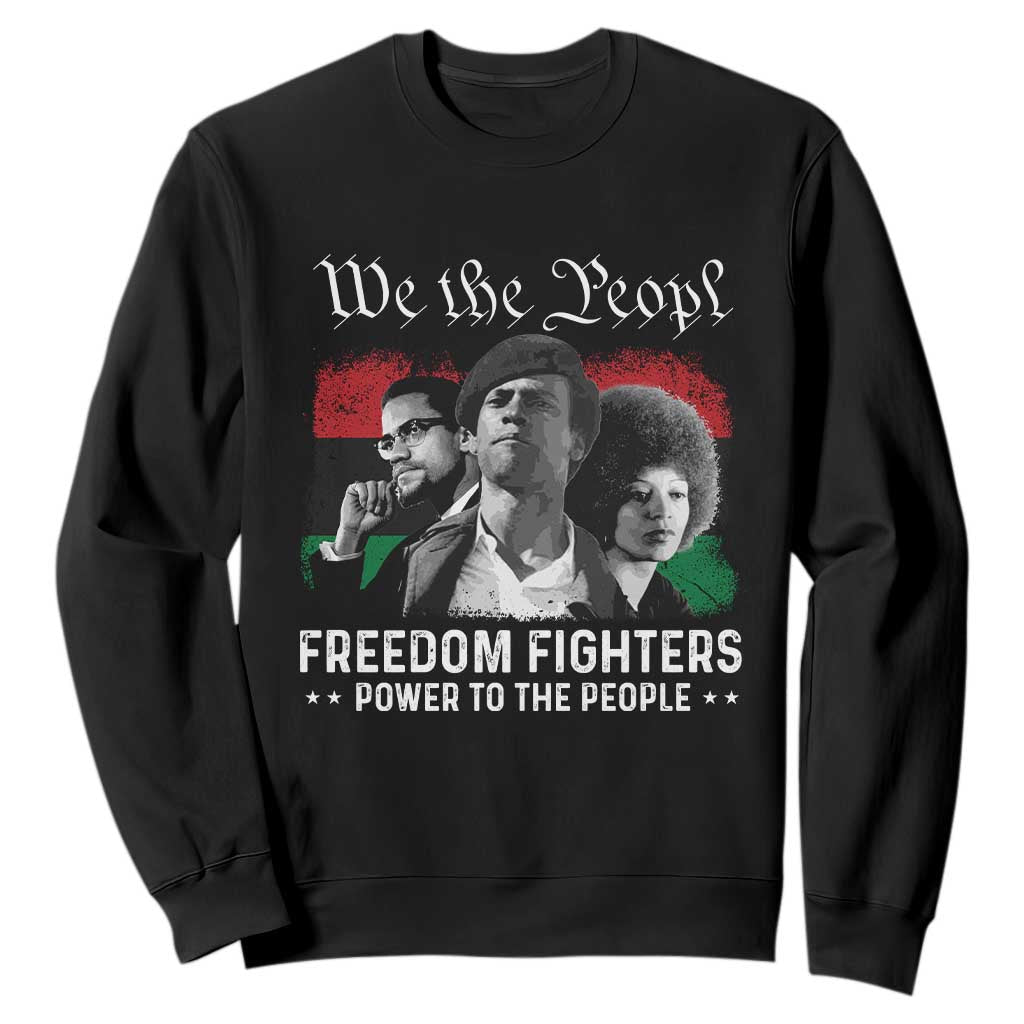 Vintage Black Panther Party Sweatshirt Huey P. Newton Malcolm X Angela Davis Black History TS10 Black Print Your Wear