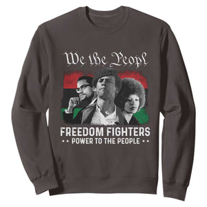 Vintage Black Panther Party Sweatshirt Huey P. Newton Malcolm X Angela Davis Black History TS10 Dark Chocolate Print Your Wear