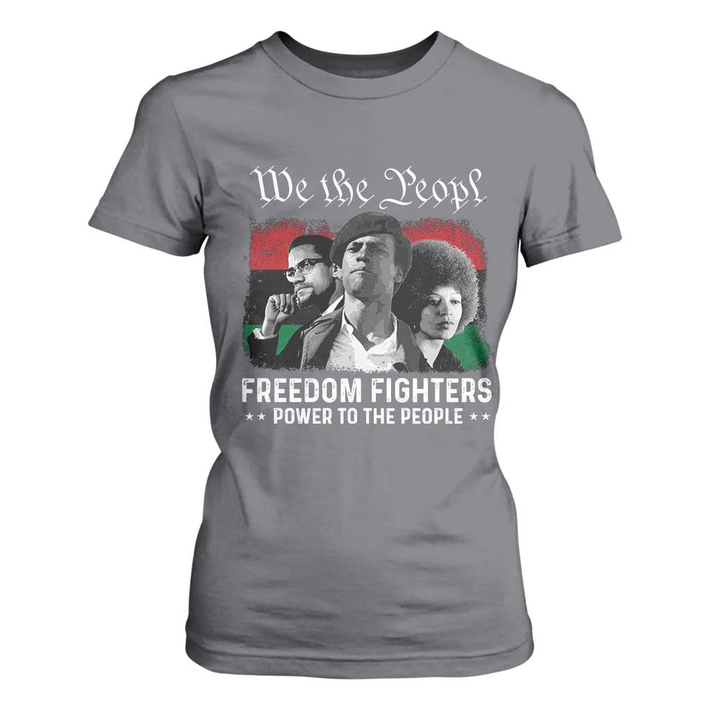 Vintage Black Panther Party T Shirt For Women Huey P. Newton Malcolm X Angela Davis Black History TS10 Charcoal Print Your Wear
