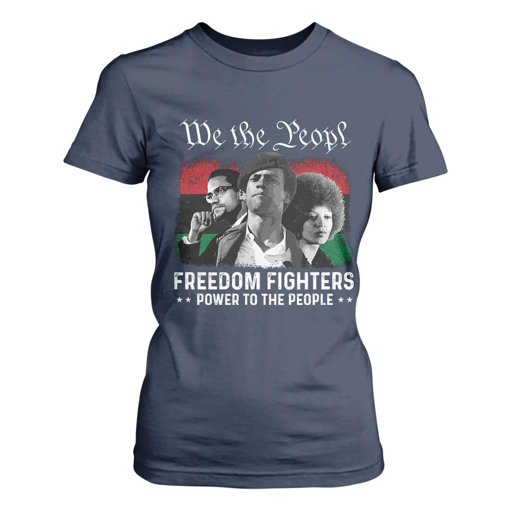 Vintage Black Panther Party T Shirt For Women Huey P. Newton Malcolm X Angela Davis Black History TS10 Navy Print Your Wear