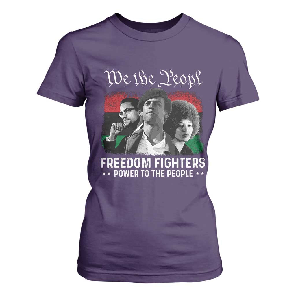 Vintage Black Panther Party T Shirt For Women Huey P. Newton Malcolm X Angela Davis Black History TS10 Purple Print Your Wear