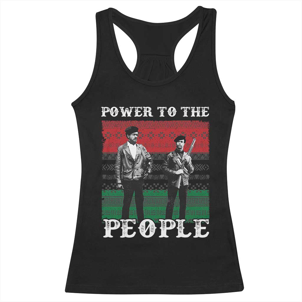 Vintage Black Panthers Party Racerback Tank Top Power To The People Self Defense Black History TS10 Black Print Your Wear