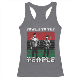 Vintage Black Panthers Party Racerback Tank Top Power To The People Self Defense Black History TS10 Charcoal Print Your Wear