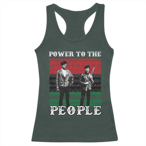 Vintage Black Panthers Party Racerback Tank Top Power To The People Self Defense Black History TS10 Dark Forest Green Print Your Wear