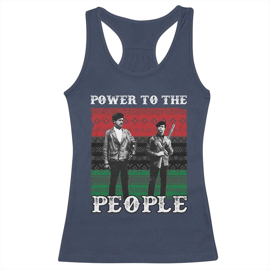 Vintage Black Panthers Party Racerback Tank Top Power To The People Self Defense Black History TS10 Navy Print Your Wear
