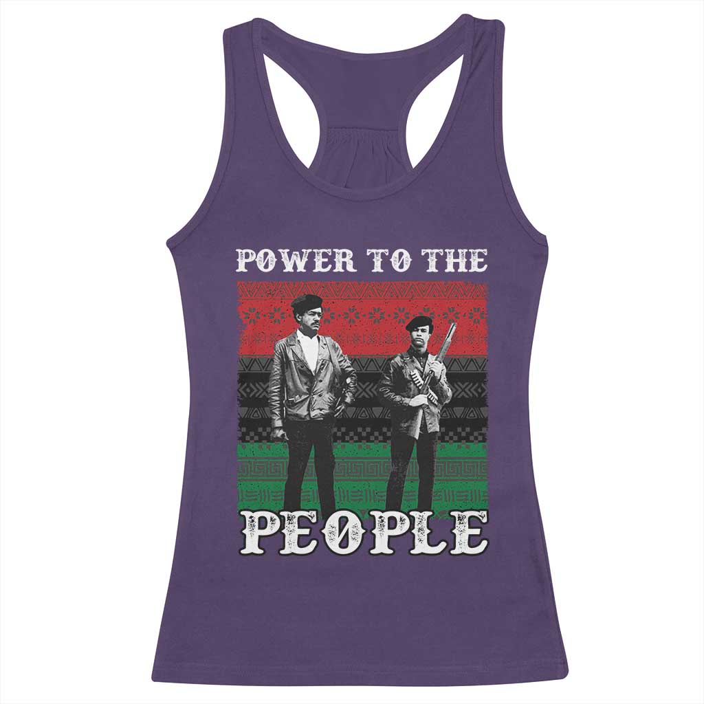 Vintage Black Panthers Party Racerback Tank Top Power To The People Self Defense Black History TS10 Purple Print Your Wear