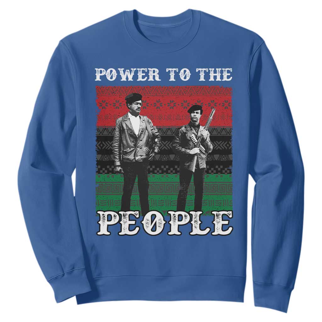 Vintage Black Panthers Party Sweatshirt Power To The People Self Defense Black History TS10 Royal Blue Print Your Wear