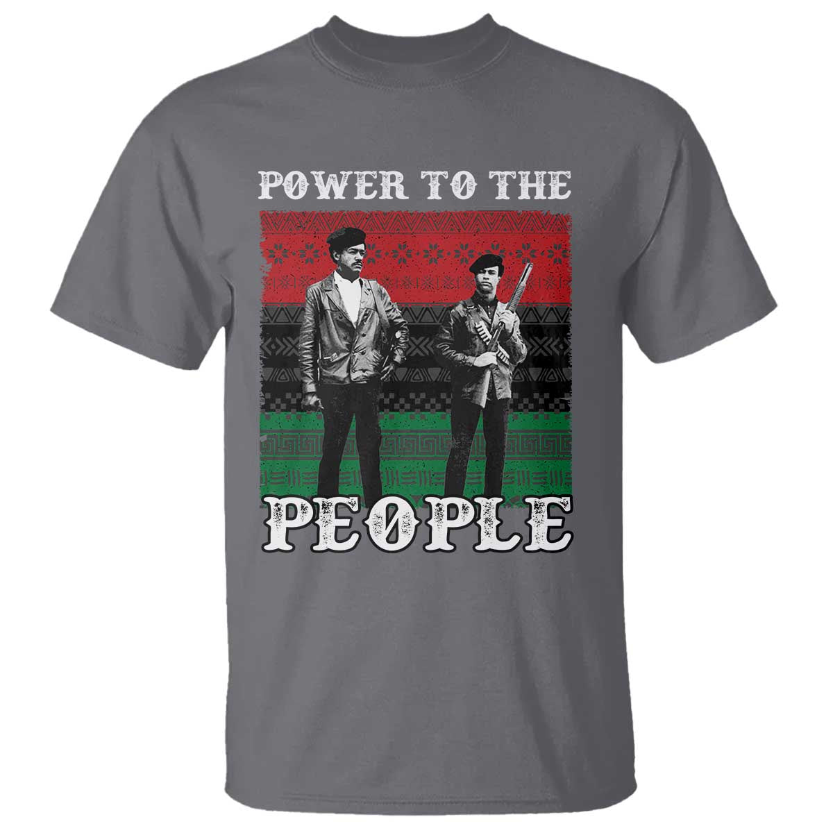 Vintage Black Panthers Party T Shirt Power To The People Self Defense Black History TS10 Charcoal Print Your Wear