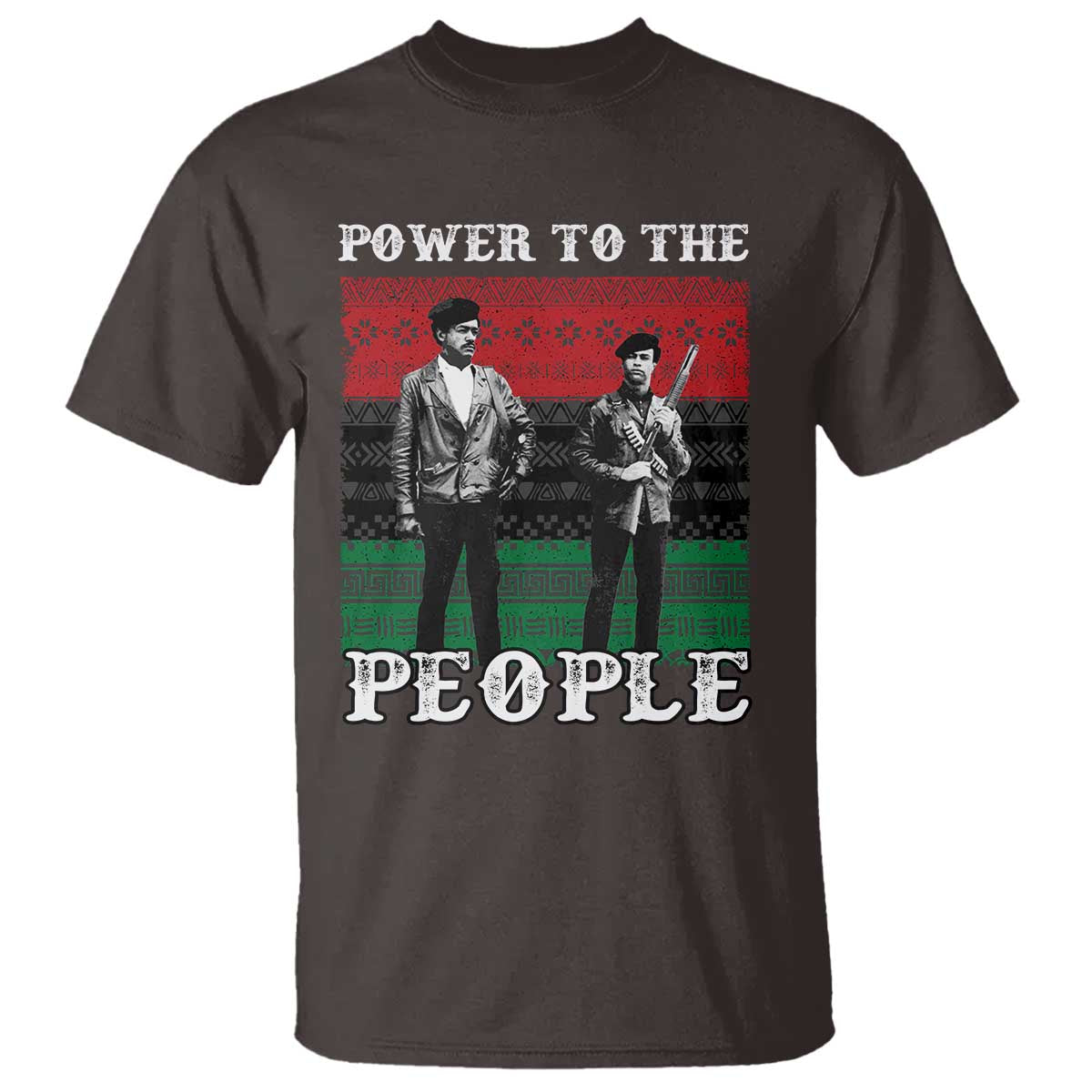 Vintage Black Panthers Party T Shirt Power To The People Self Defense Black History TS10 Dark Chocolate Print Your Wear