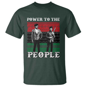 Vintage Black Panthers Party T Shirt Power To The People Self Defense Black History TS10 Dark Forest Green Print Your Wear