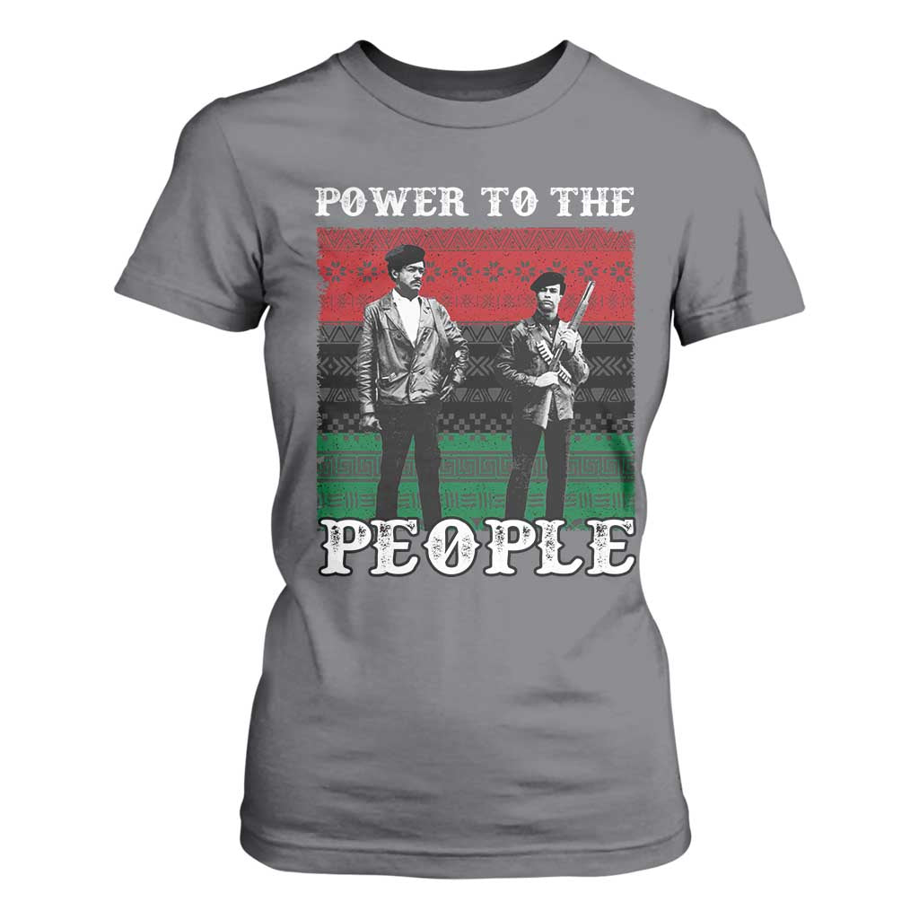 Vintage Black Panthers Party T Shirt For Women Power To The People Self Defense Black History TS10 Charcoal Print Your Wear
