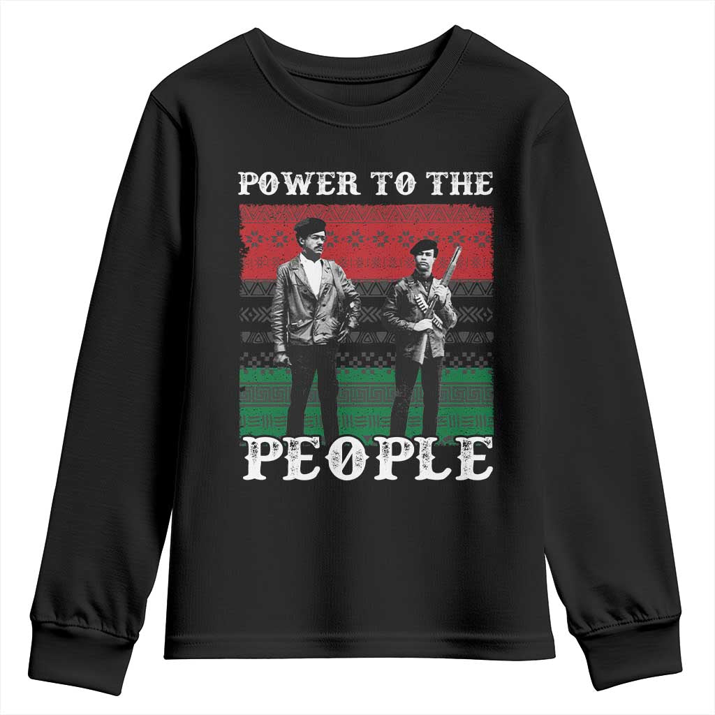 Vintage Black Panthers Party Youth Sweatshirt Power To The People Self Defense Black History TS10 Black Print Your Wear