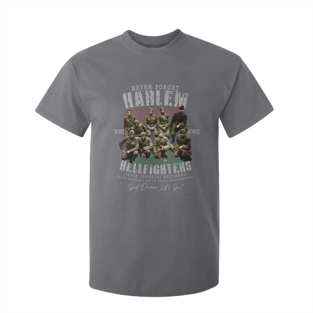 Halem Hellfighters T Shirt For Kid African American Black Military History Soldiers WWI WWII TS10 Charcoal Print Your Wear