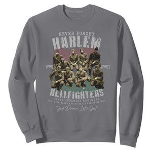 Halem Hellfighters Sweatshirt African American Black Military History Soldiers WWI WWII TS10 Charcoal Print Your Wear