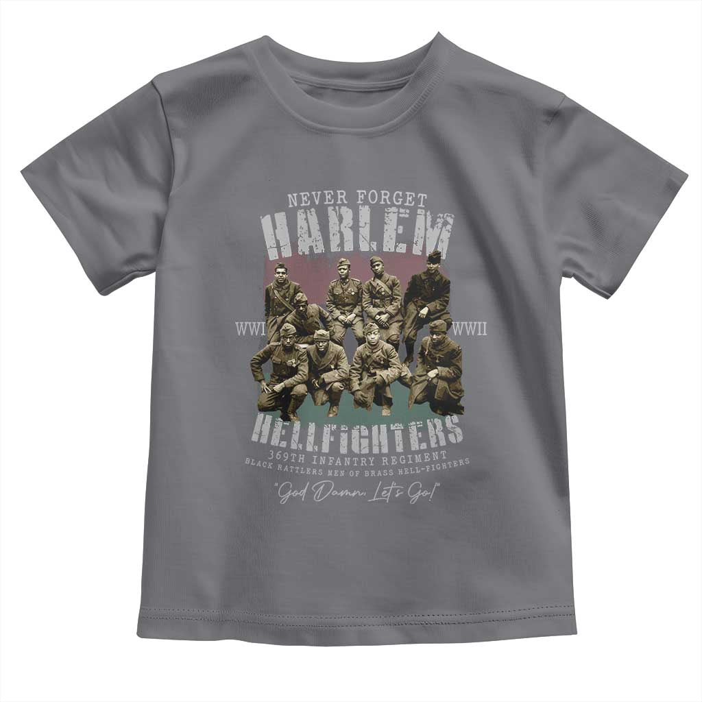 Halem Hellfighters Toddler T Shirt African American Black Military History Soldiers WWI WWII TS10 Charcoal Print Your Wear