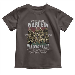 Halem Hellfighters Toddler T Shirt African American Black Military History Soldiers WWI WWII TS10 Dark Chocolate Print Your Wear