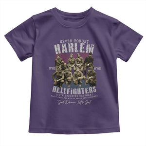 Halem Hellfighters Toddler T Shirt African American Black Military History Soldiers WWI WWII TS10 Purple Print Your Wear