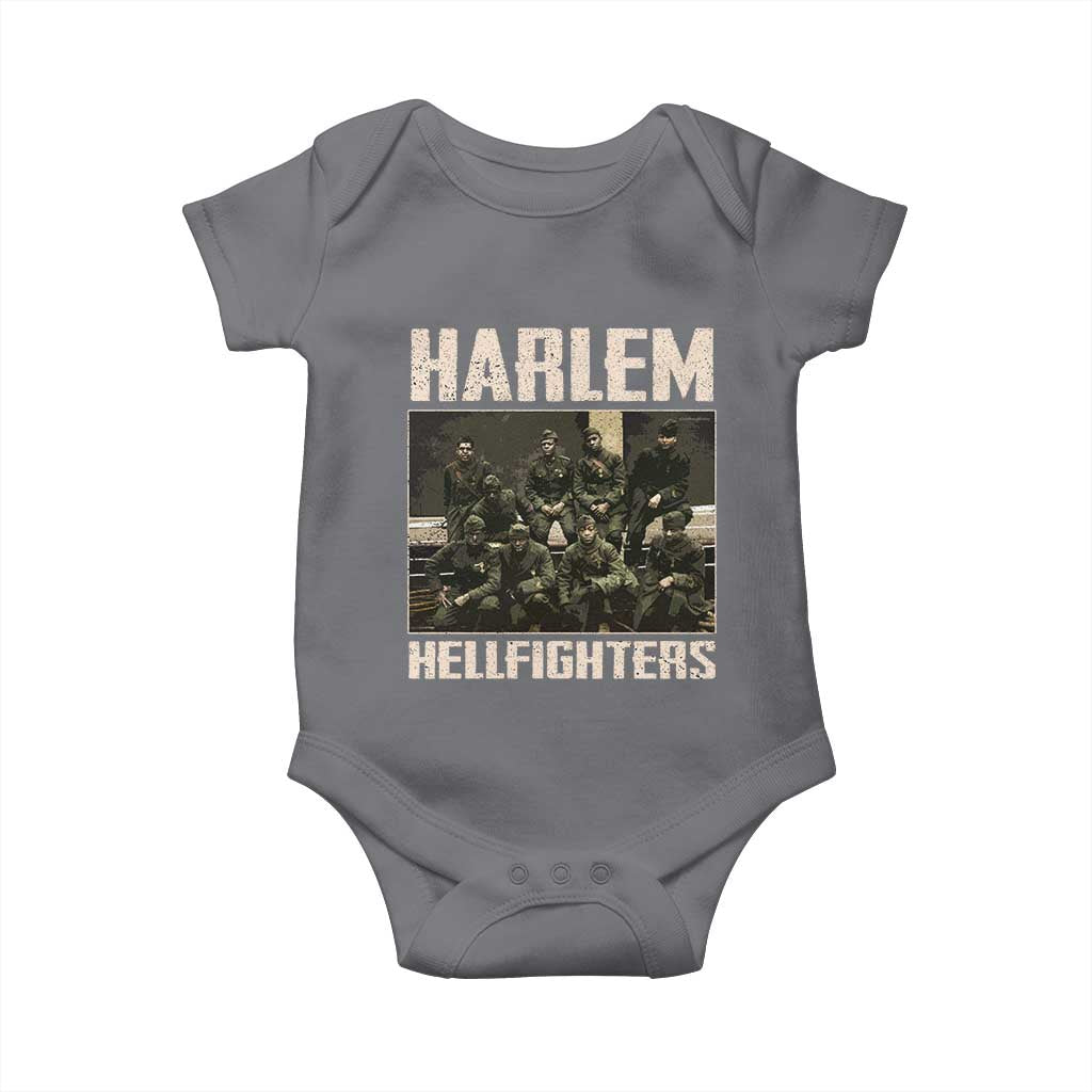 Halem Hellfighters Baby Onesie USA Black Military History Soldiers WWI WWII TS10 Charcoal Print Your Wear